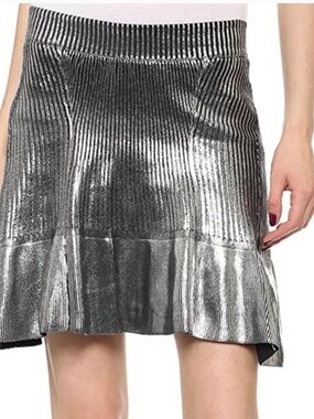 metallic wrap skirt